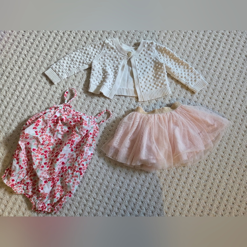 H&M Pink Floral and White Kids Costume Set